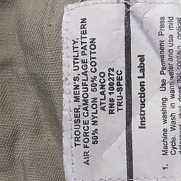 Mens US Air Force Trousers US Military size 32 shirt green and tan - Picture 7 of 7